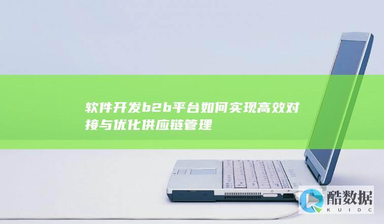 软件开发b2b平台如何实现高效对接与优化供应链管理