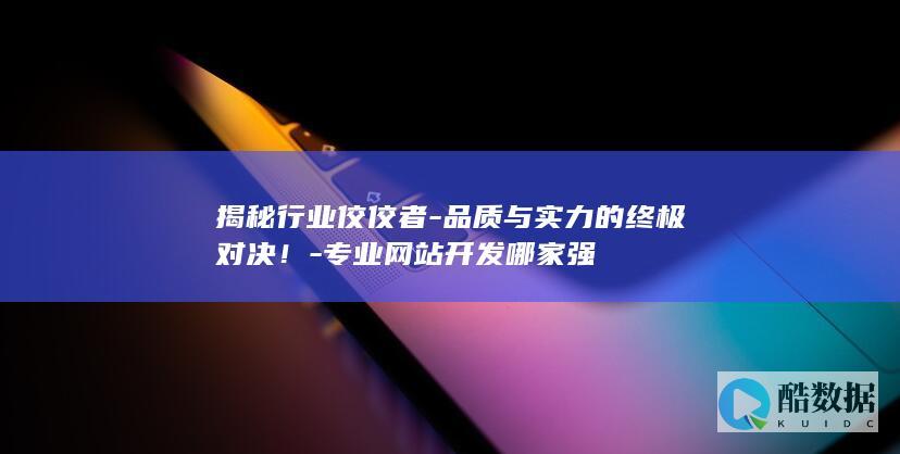 实力对决网站开发哪家强