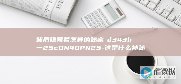 背后隐藏着怎样的秘密-d343h一25cDN40PN25-这是什么神秘代码