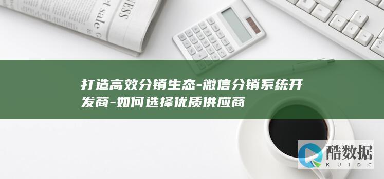 打造高效分销生态-微信分销系统开发商-如何选择优质供应商