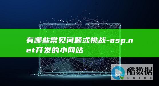 ASP.NET小站开发挑战分析