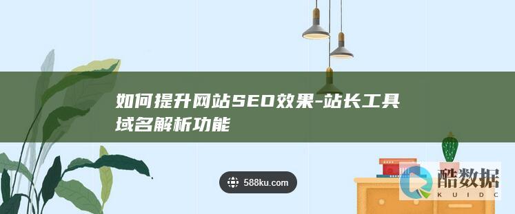 如何提升网站SEO效果-站长工具域名解析功能