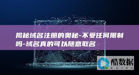 揭秘域名注册的奥秘-不受任何限制吗-域名真的可以随意取名