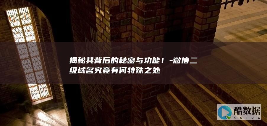 揭秘其背后的秘密与功能！-微信二级域名究竟有何特殊之处