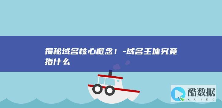 揭秘域名主体重要性