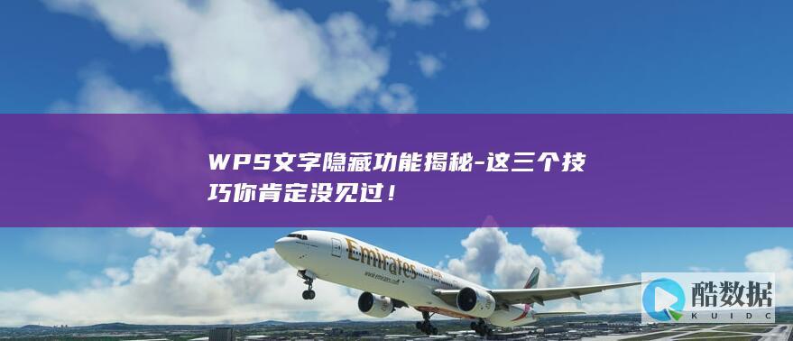 WPS文字隐藏功能揭秘