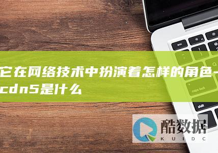 它在网络技术中扮演着怎样的角色-cdn5是什么