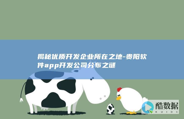贵阳软件app开发公司分布