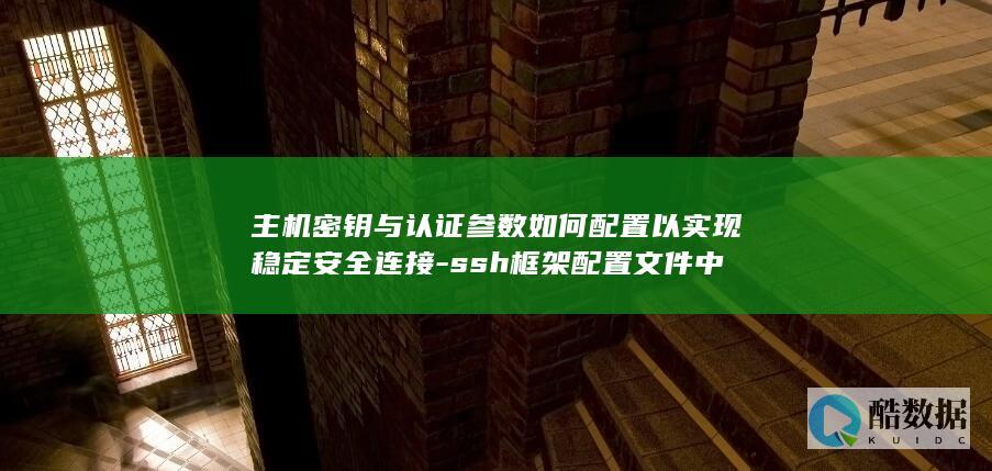 主机密钥与认证参数如何配置以实现稳定安全连接-ssh框架配置文件中
