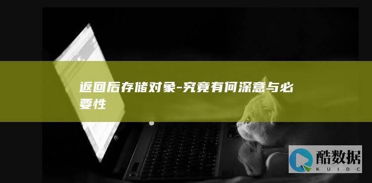 返回后存储对象-究竟有何深意与必要性