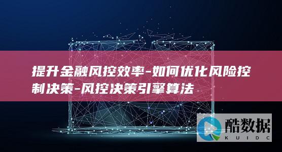 提升金融风控效率-如何优化风险控制决策-风控决策引擎算法