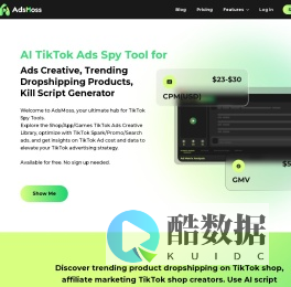 AdsMoss-TikTok广告数据及选品AI平台&广告创意库