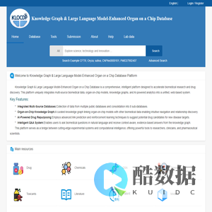 Knowledge Graph & Large Language Model-Enhanced Organ on a Chip Database (KLOCD)