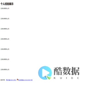 个人经验展示
