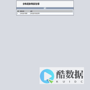 分布式技术知识分享