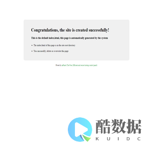 Site is created successfully!