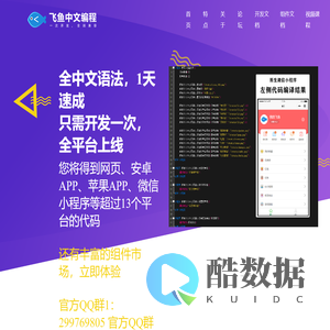 飞鱼中文编程 - 全中文网页/安卓/苹果/小程序开发软件 软件下载体验官方网站
