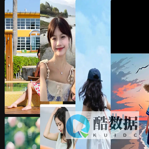 草地上的黑发女子,身着白色上衣和蓝色裤子,背影如诗如画.