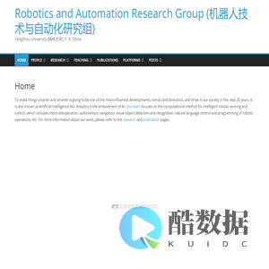 Robotics and Automation Research Group (机器人技术与自动化研究组) – Yangzhou University (扬州大学), P. R. China