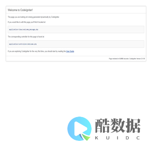 Welcome to CodeIgniter