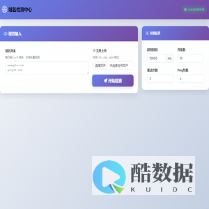 域名检测中心 - 专业批量域名分析工具