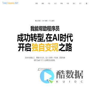 唐霜 - 帮程序员AI转型，开启独自变现之路