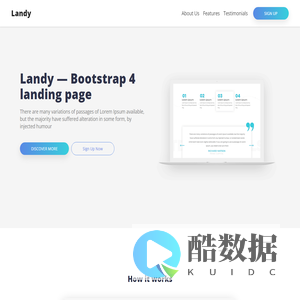 Landy: Bootstrap 4 landing page template
