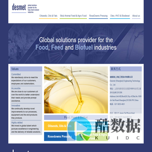 Desmet - Food, Feed & Biofuel industries