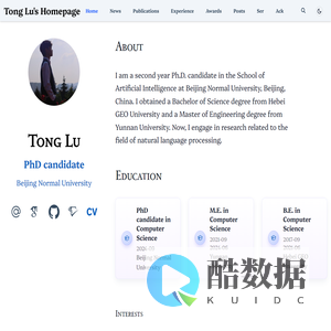 Tong Lu's Homepage