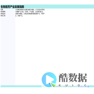 生物医药产业发展指数