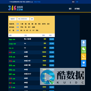 金锐网346.com是广州市金锐网络旗下专注于优质拼音、数字、短杂域名交易