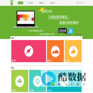 DNS派--最好的域名解析服务商--稳定_快速_安全_环保,智能DNS