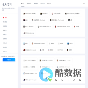 名人录 - 历史与当代,网红与明星,名人探索之旅