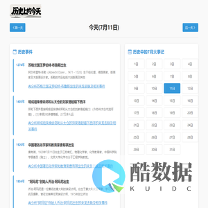 历史上的今天 | 每日重大历史事件、名人诞辰、科技突破全记录