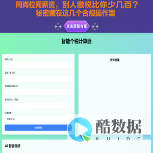 智能个税计算器 - 在线个人所得税计算与AI分析工具