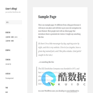 User's Blog! – Just another WordPress site