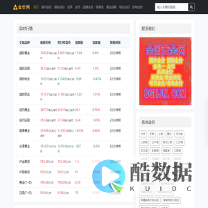 全国黄金网_每日金价_国际黄金白银实时价格走势图_今日铂金钯金最新行情报价
